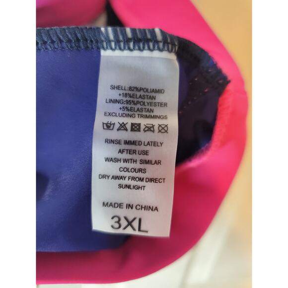 Pink and Blue Racerback Tankini Swimsuit, NWOT, Girls 3XL - Picture 9 of 10